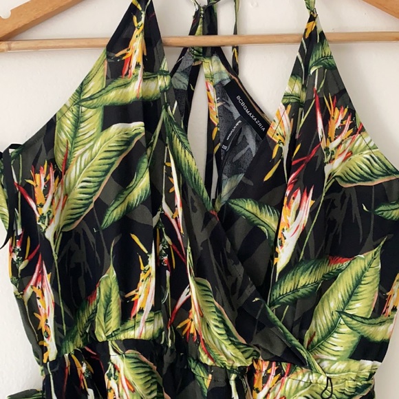 BCBGMAXAZRIA Tropical Print Romper - Picture 7 of 11